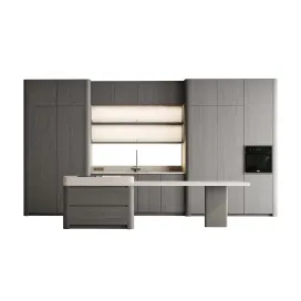 Kitchen cabinet with island